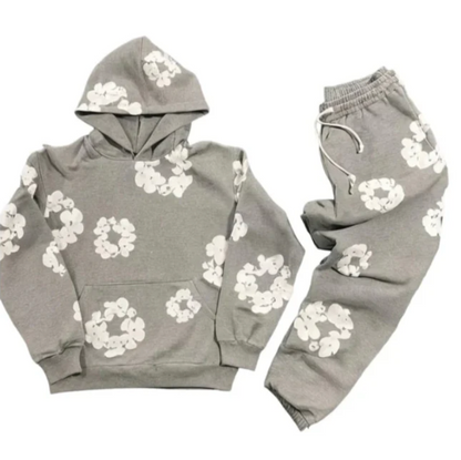 Ensemble Sweat Décontracté Fleuré Unisexe