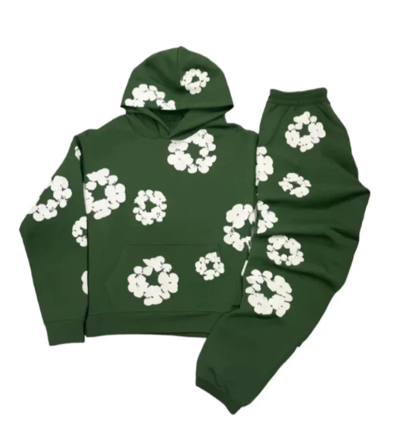 Ensemble Sweat Décontracté Fleuré Unisexe