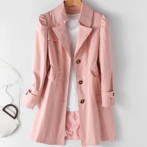 Manteau femme Rose Pâle Élégant - BlxckFR