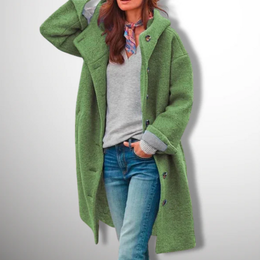 Cardigan femme long douillet à capuche - BlxckFR