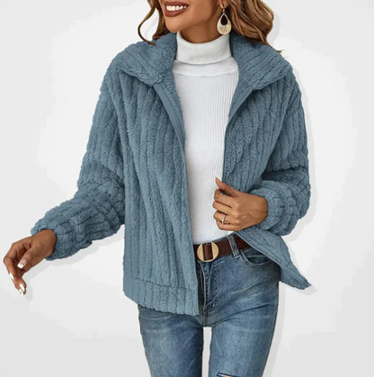 Veste polaire douce en faux fourrure marron - BlxckFR