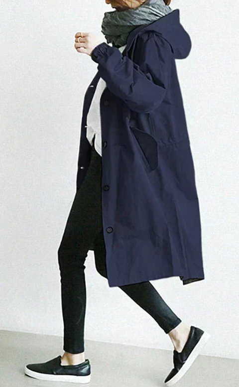 Veste longue élégante et féminine hiver