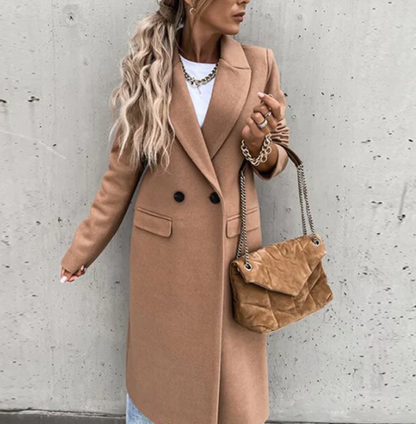 Manteau en laine doux élégant femme