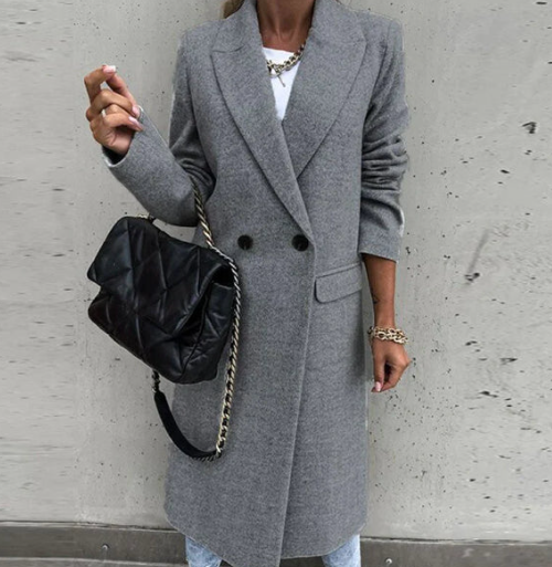 Manteau en laine doux élégant femme