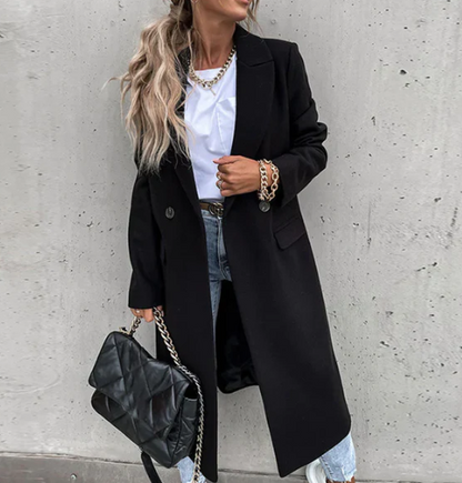 Manteau en laine doux élégant femme
