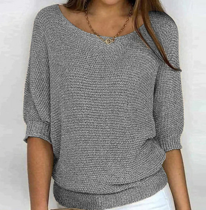 Pull Tricoté À Manches Balloonnées