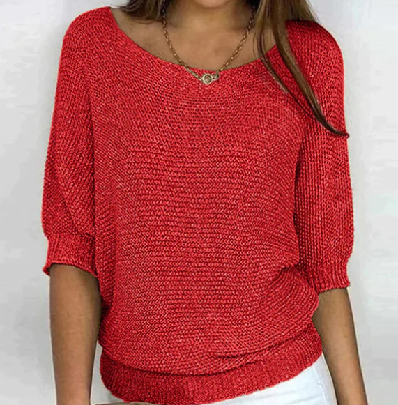 Pull Tricoté À Manches Balloonnées