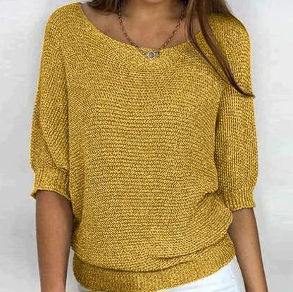 Pull Tricoté À Manches Balloonnées