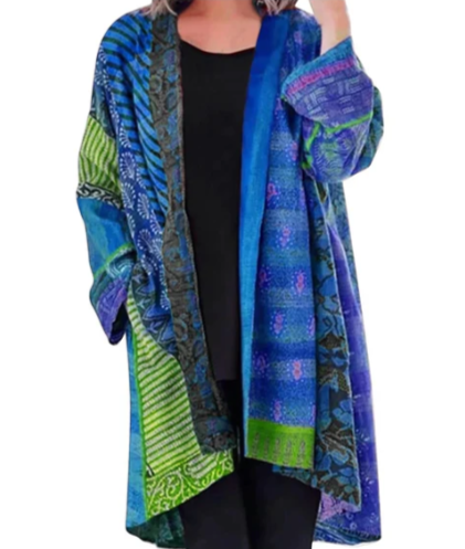 Veste longue brodée hippie chic