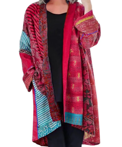 Veste longue brodée hippie chic