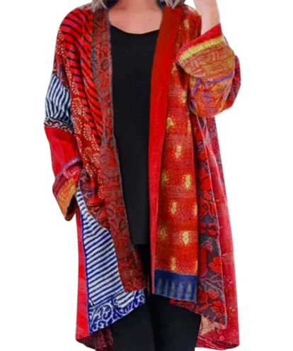 Veste longue brodée hippie chic