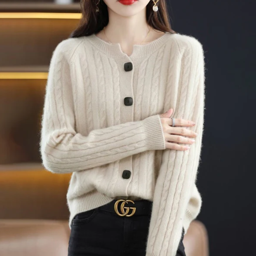 Cardigan Tricot Douillet Twisté - BlxckFR