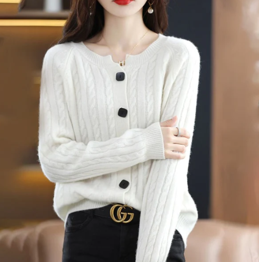 Cardigan Tricot Douillet Twisté