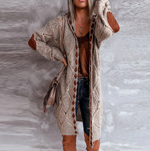 Cardigan Tricot Élégant Décontracté
