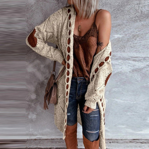 Cardigan Tricot Élégant Décontracté