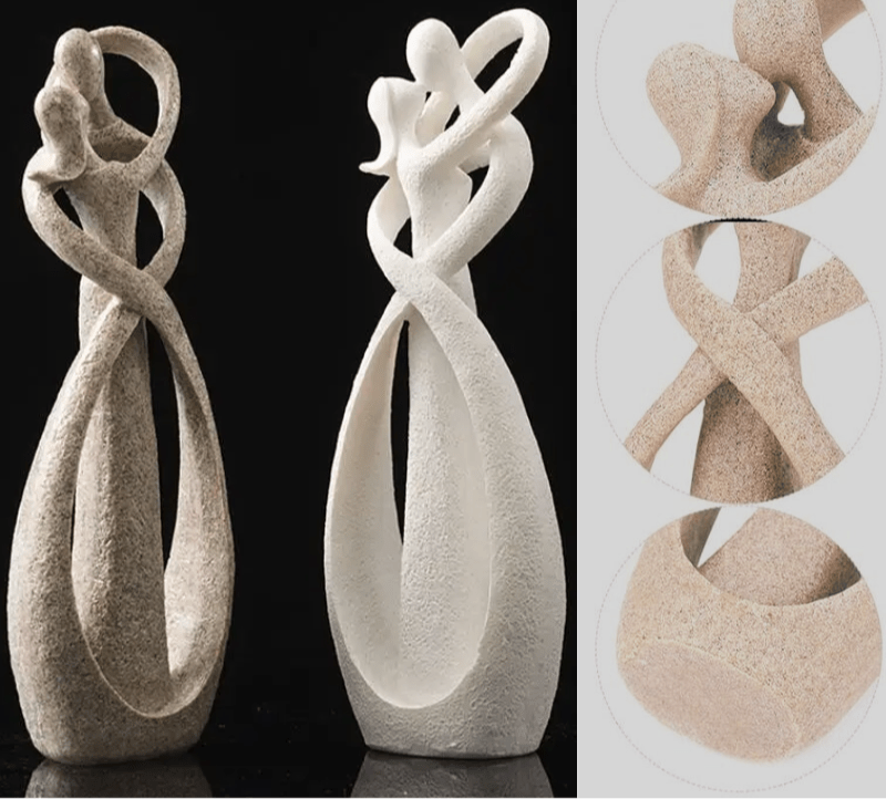 Sculpture Abstraite Étreinte Intemporelle 4