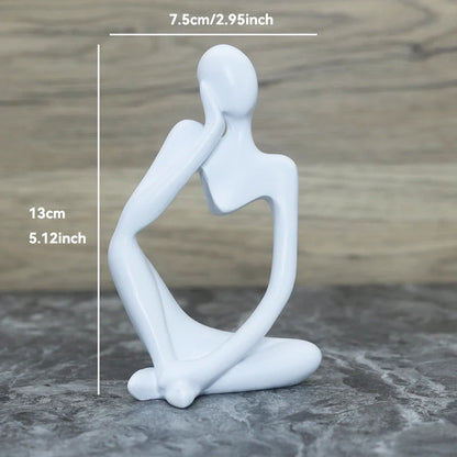 Sculpture Abstraite de Penseur en Résine pour Décoration 10