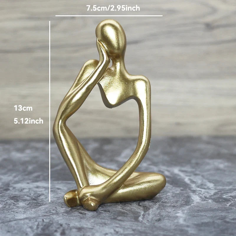 Sculpture Abstraite de Penseur en Résine pour Décoration 17