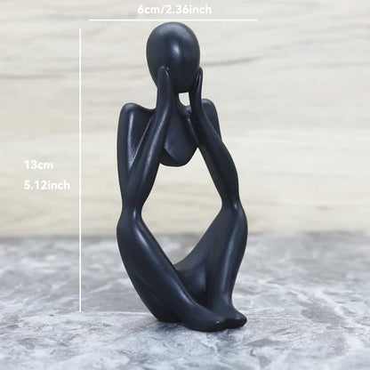 Sculpture Abstraite de Penseur en Résine pour Décoration 24