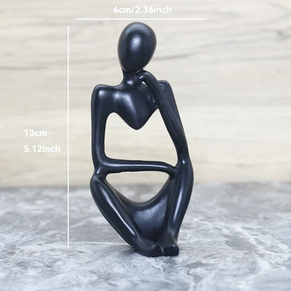 Sculpture Abstraite de Penseur en Résine pour Décoration 26