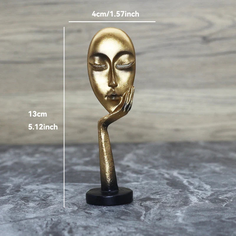 Sculpture Abstraite de Penseur en Résine pour Décoration 27