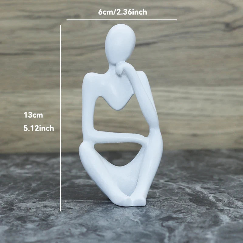 Sculpture Abstraite de Penseur en Résine pour Décoration 28