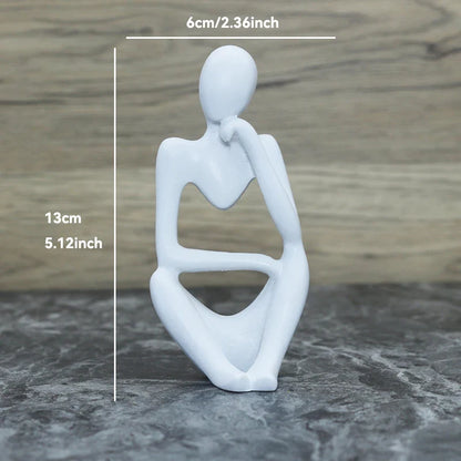 Sculpture Abstraite de Penseur en Résine pour Décoration 28