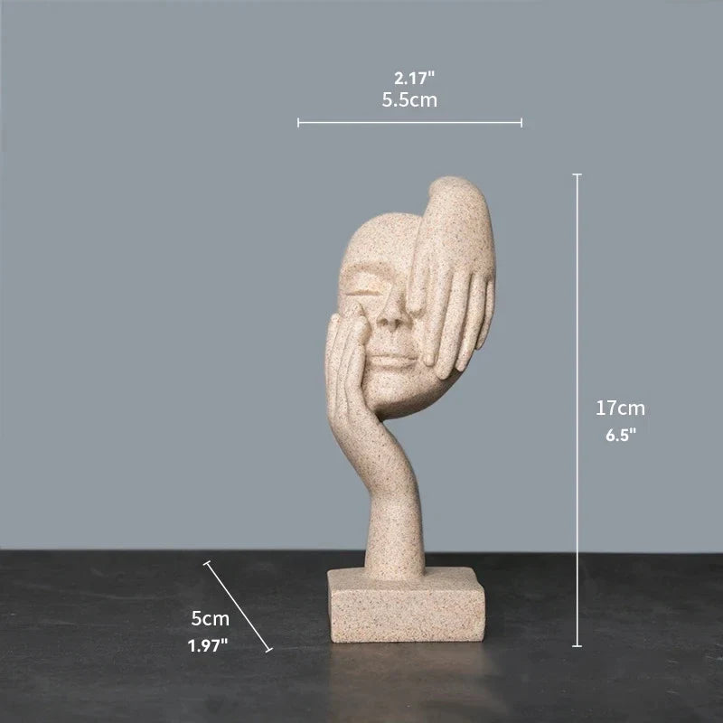 Sculpture Abstraite de Penseur en Résine pour Décoration 29