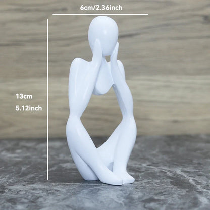 Sculpture Abstraite de Penseur en Résine pour Décoration 30