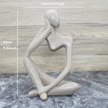 Sculpture Abstraite de Penseur en Résine pour Décoration 31
