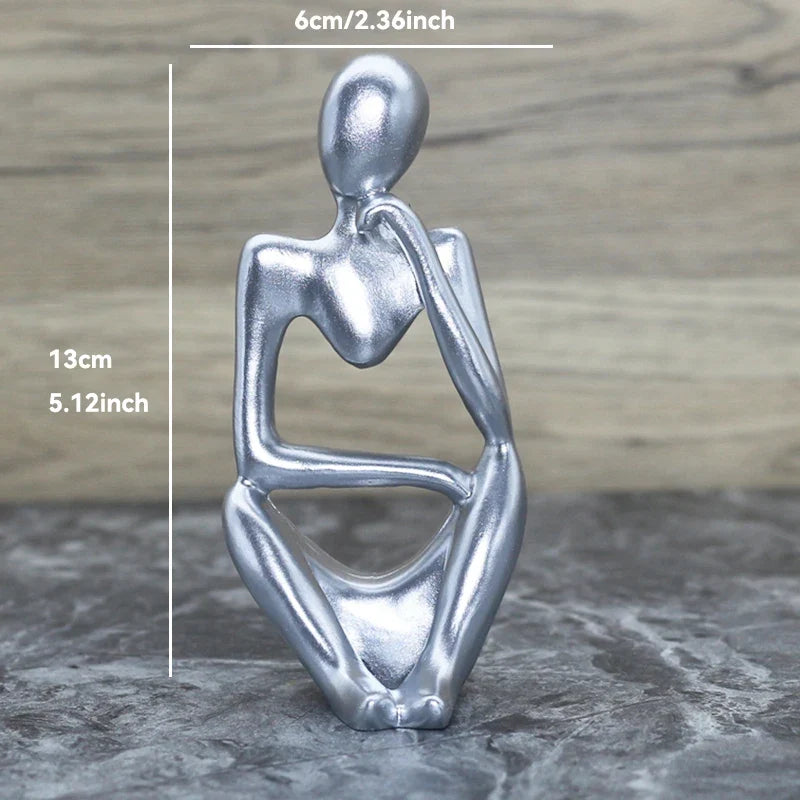 Sculpture Abstraite de Penseur en Résine pour Décoration 33