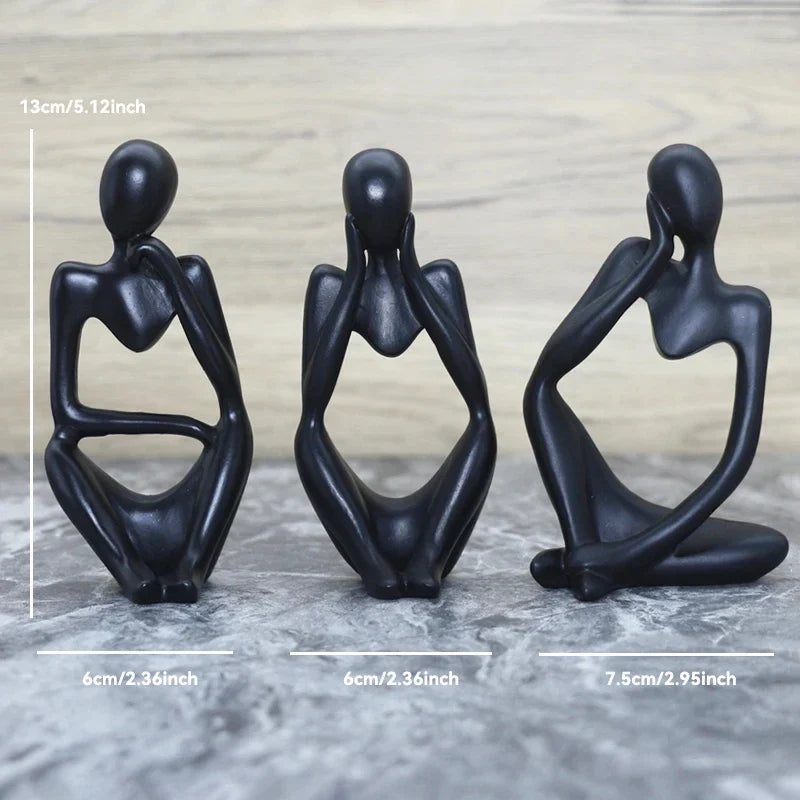 Sculpture Abstraite de Penseur en Résine pour Décoration 6