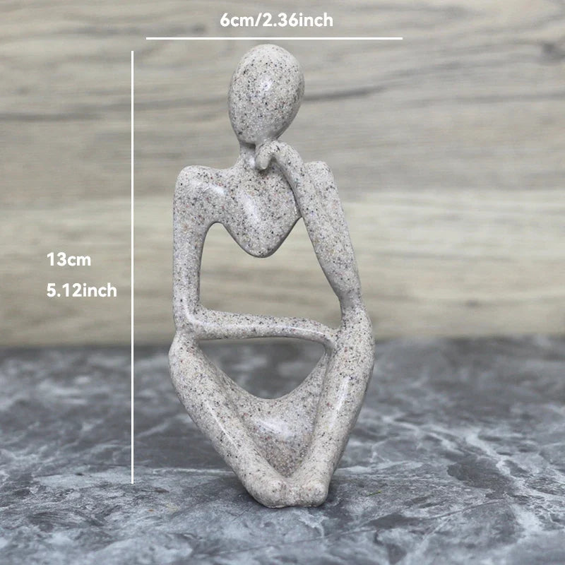 Sculpture Abstraite de Penseur en Résine pour Décoration 8