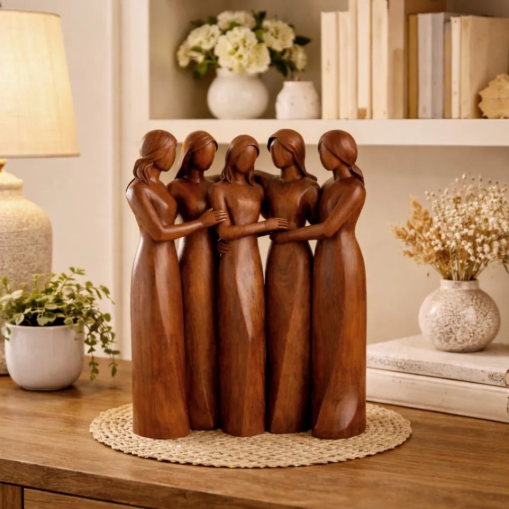 Sculpture Artisanale Symbolisant l'Amitié Décorative 10