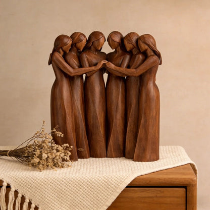 Sculpture Artisanale Symbolisant l'Amitié Décorative 9
