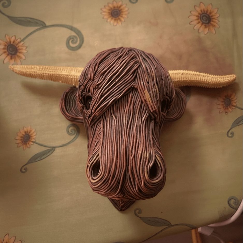 Sculpture Murale Vache Style Campagne 1