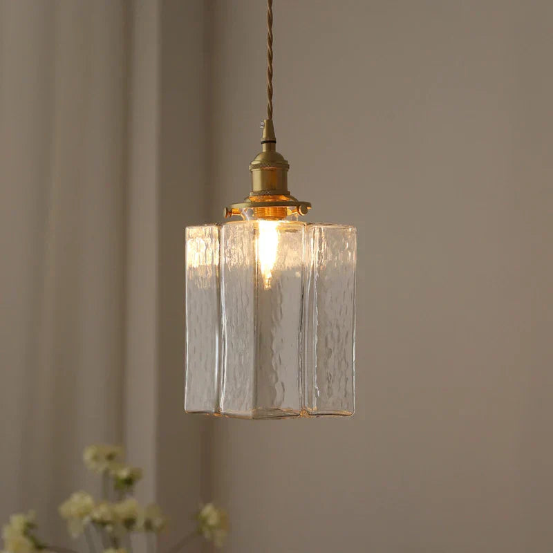 Lampe Suspendue Chic en Verre avec Câble Cuivré - Éclairage Design