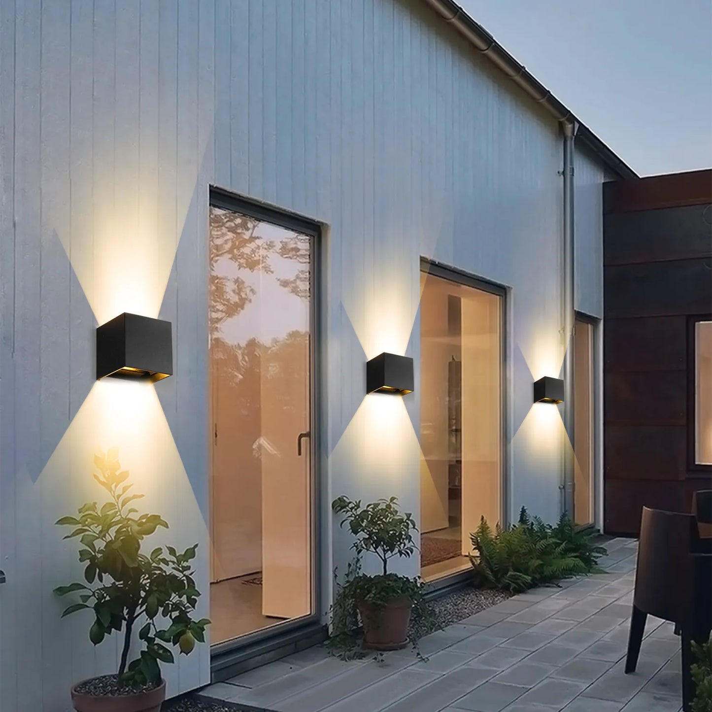 Lampe Murale LED Double Élégante et Compacte, Pack de 2 - Foivo
