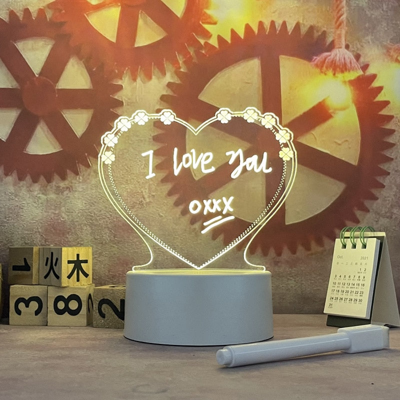 Lampe de Bureau LED Affichage Lumineux Acrylique