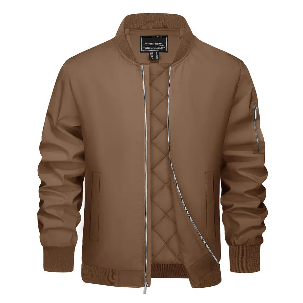 Veste bomber Homme Élégante avec Fermeture Éclair - BlxckFR