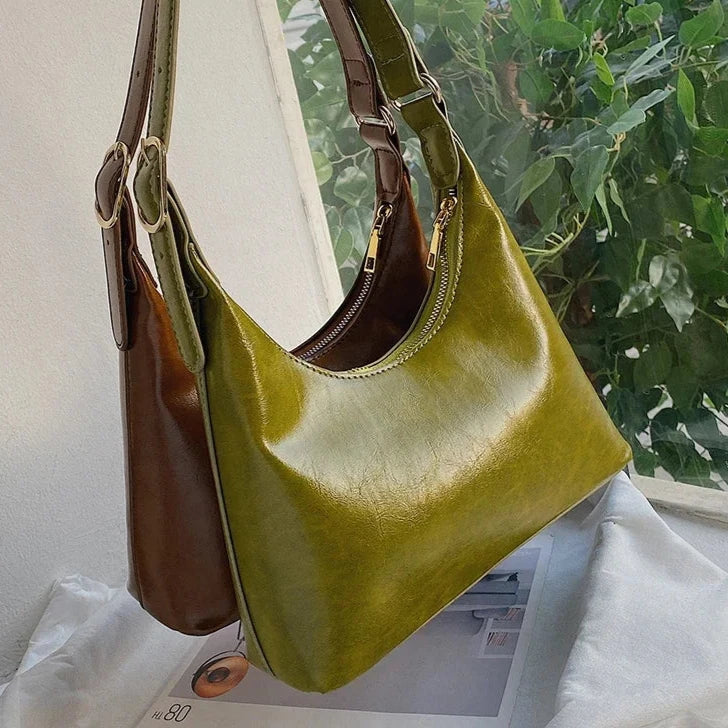 Sac Élégant Demi-Lune en Cuir de Luxe - BlxckFR