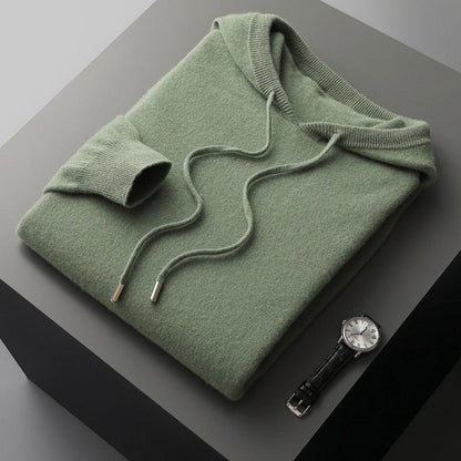 Pull à Capuche Homme Laine Mérinos Doux