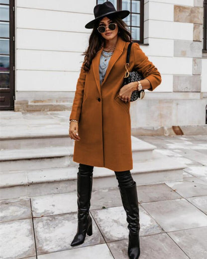 Manteau Élégant Femme Taille Longue