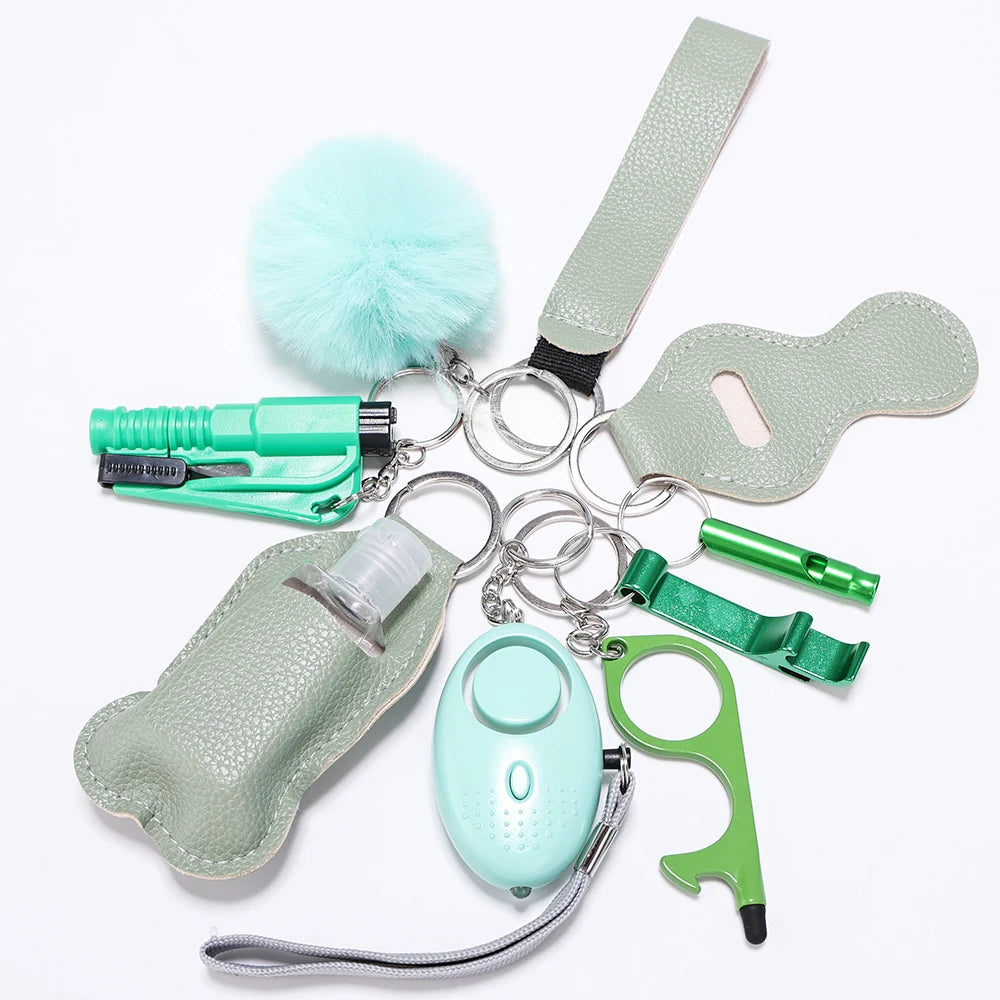 Kit d'Autodéfense Féminine - Alarme Personnelle avec Lampe LED, Casseur de Vitre et Outils de Sécurité