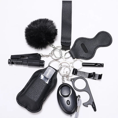 Kit d'Autodéfense Féminine - Alarme Personnelle avec Lampe LED, Casseur de Vitre et Outils de Sécurité