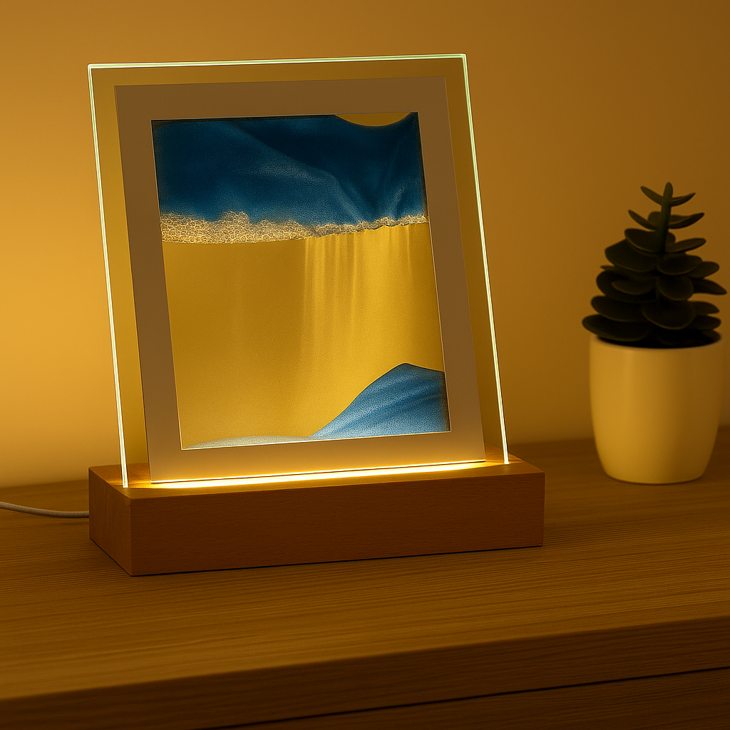 Lampe de Sable Calme avec Lumière LED Méditative - BlxckFR