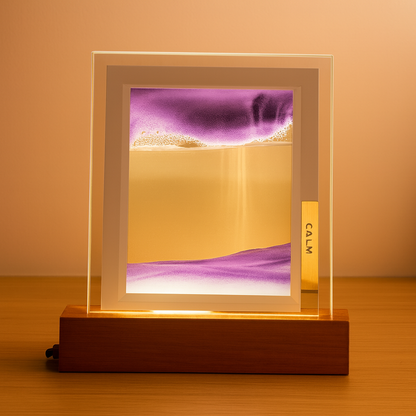 Lampe de Sable Calme avec Lumière LED Méditative