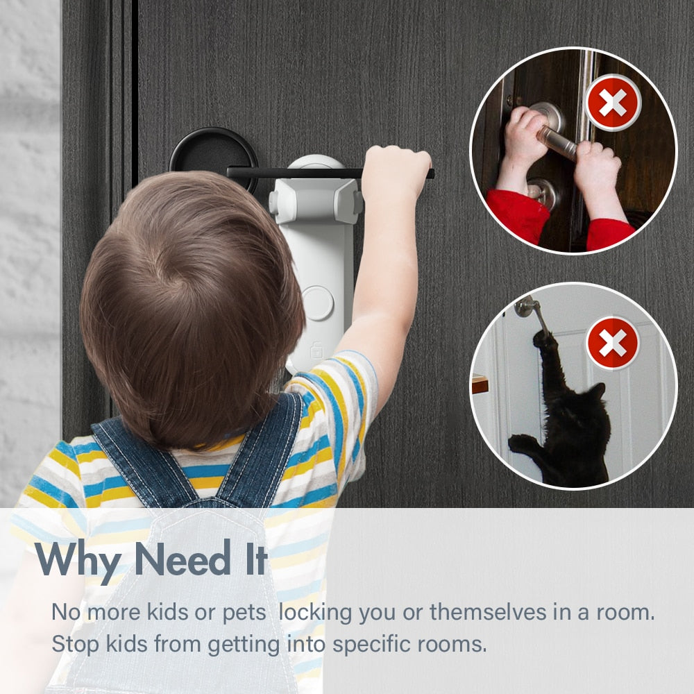 Serrure de Porte Sécurisée Pour Enfants Design Pratique 1