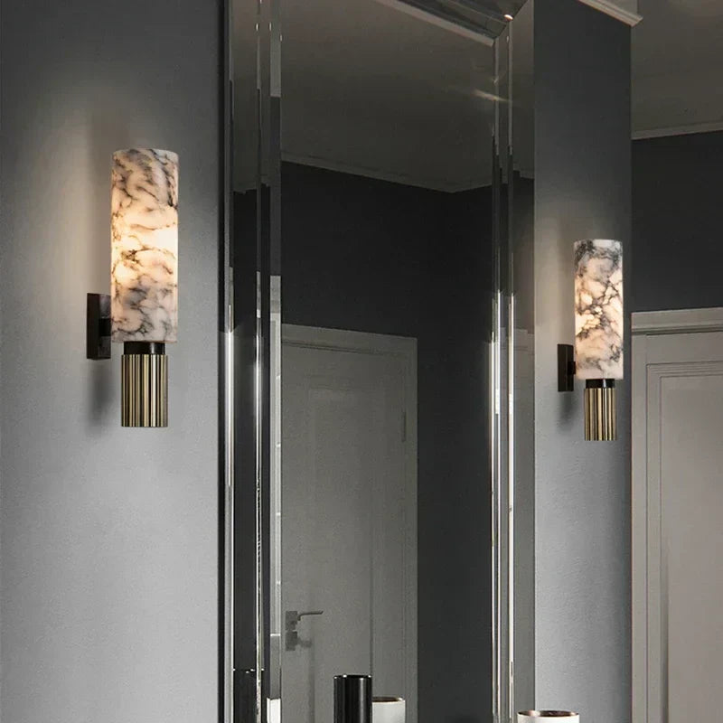Lampe Murale Design Marbre et Métal