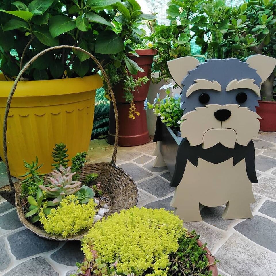 Vase à Fleurs Canines Charmant en Céramique